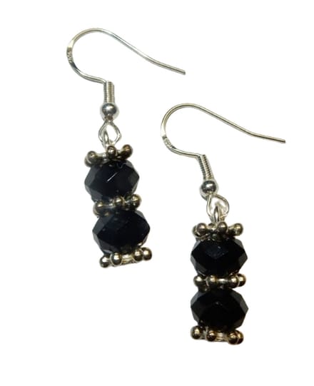Zilveren Oorhangers Met Natuurlijke Onyx