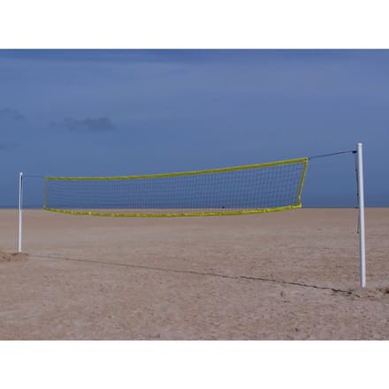 Beachvolley aluminium palen met voetplaat Sporti