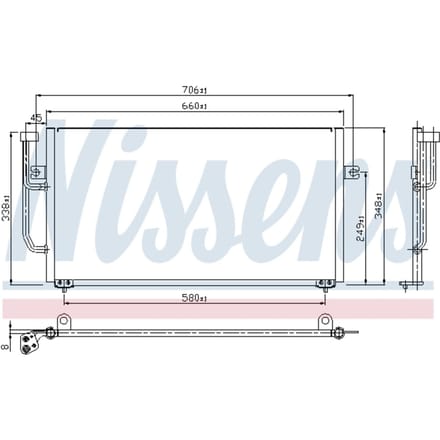 Condensator, airconditioning NISSENS 94306
