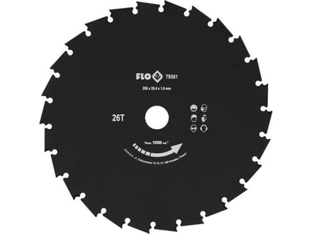 FLO 79561 Serie - Snijmes voor Bosmaaier - 250mm - Stalen Constructie - Robuuste Prestatie