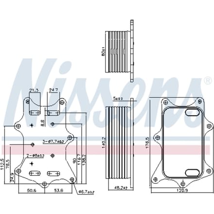Olie radiator, motorolie NISSENS 91275