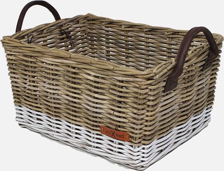 Wicked kratmand - bruin - witte onderkant - leren hengsels - 36L