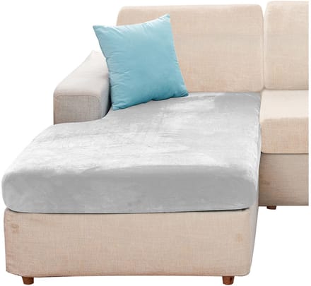 Meble odNowa - Velours Bankhoes - Lichtgrijs - Elastisch - Waterafstotend