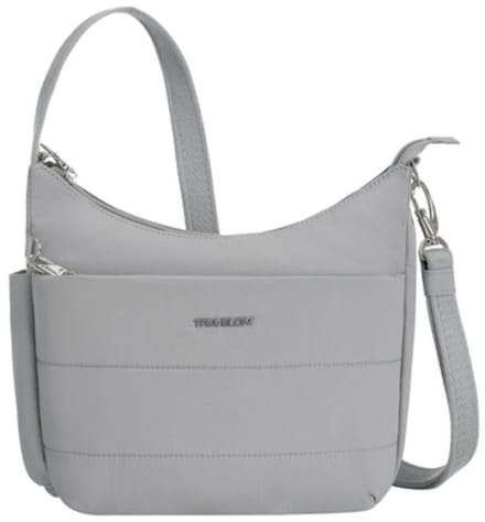 Travelon Roam Medium Anti-diefstal Crossbody Tas - Lichtgrijs