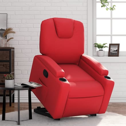 vidaXL - Sta-op-stoel - kunstleer - rood