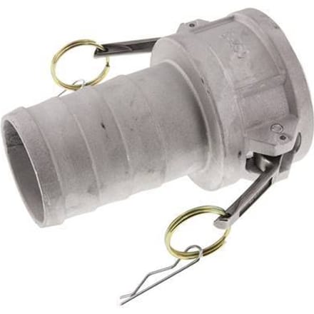 Camlock DN 60 (2 1/2'') Koppeling Aluminium met slangpilaar (63 mm) Type C MIL-C-27487