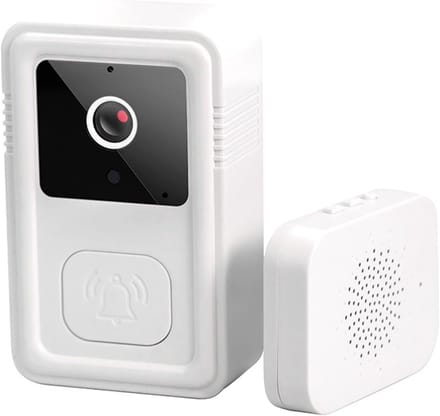 Deurbel met camera - Slimme camera - Huisbeveiliging - Draadloze installatie - 8.5 x 5.2 cm - Wit