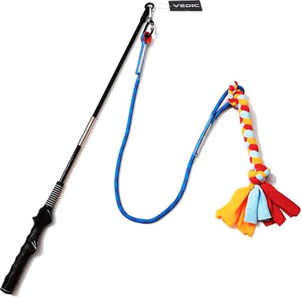 VEDIC® - Flirt pole - Hondenspeelgoed - Hondentraining - Intelligentiespeelgoed - Behendigheidspeelgoed