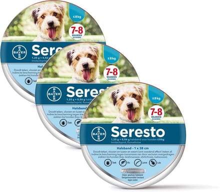 Seresto Teken- En Vlooienband Small - Anti tekenmiddel - 3 x per stuk Tot 8 Kg