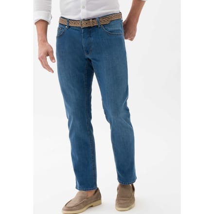 Brax Heren Jeans  Style COOPER DENIM, denim lichtblauw, maat 36/30