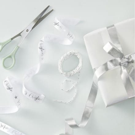 Ginger Ray - Ginger Ray - Metallic Star - Witte en Zilveren Linten