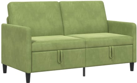 vidaXL - Sofa - met - Opbergruimte - Lichtgroen - 152 - x - 78 - x - 87 - cm - Polyester