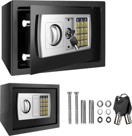 Kleine Brandwerende Kluis - Minikluis Code Wachtwoord - Veilig Opbergen - Digitale Code Of Sleutel - 16L 8.5L 4.6L