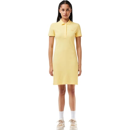 Lacoste Polojurk met kraag voor dames (Geel)