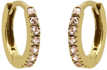 Karma Oorringen Plain Hoops Round Champaign 13 mm Goud
