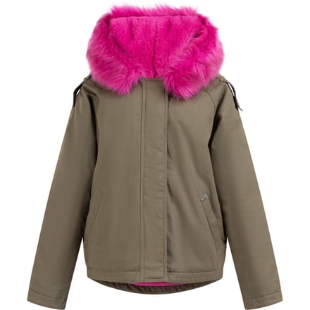 Mymo winterjas houduwarm Dames Olijf violet