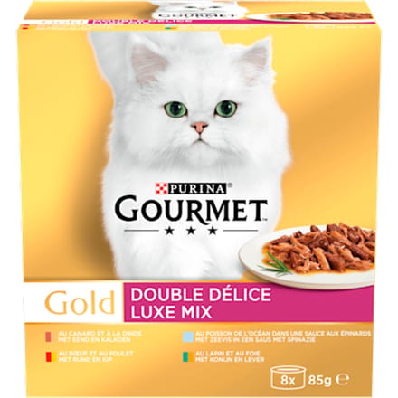 Gourmet Gold Luxe Mix - Kattenvoer - 8 x 85 g