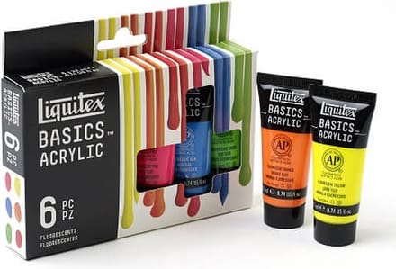 Liquitex Basics Acrylic Colour Set 6x22ML Fluorescent