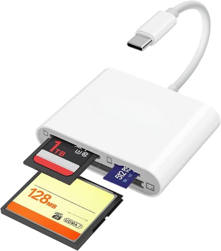 Core® Sd Kaart Lezer - SD-kaart - SD-kaartlezer USB-C - Wit - 17cm x 10cm x 2cm