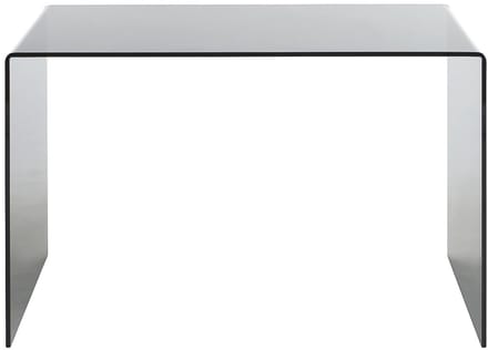 Vente-unique Bureau - Gerookt gehard glas - Zwart - ELSTRON