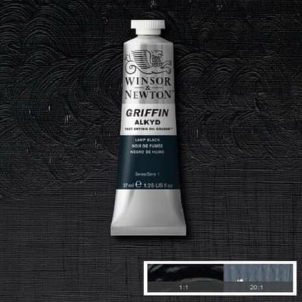 Winsor & Newton Griffin Alkyd Olieverf 37ML Lamp Black 337