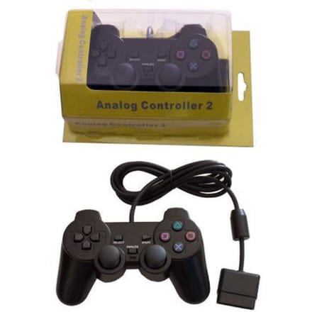 Controller compatibel met Playstation 2 en Playstation 1 met vibratiefunctie en ergonomisch ontwerp