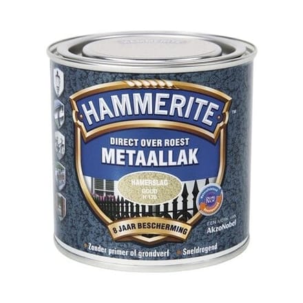 Hammerite Metaallak Direct over Roest Hamerslag - H170 Goud