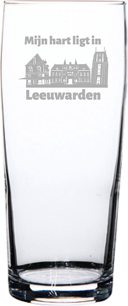 Gegraveerde bierfluitje 19cl Leeuwarden