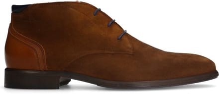 Van Lier - Heren - Cognac suède veterboots - Maat 41