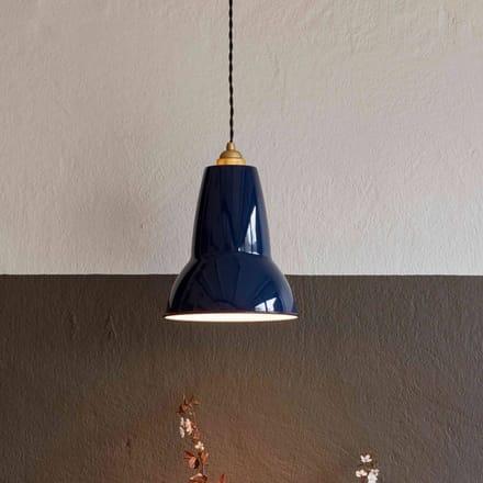 Anglepoise Original 1227 Messing Midi Hanglamp Inkt Blauw