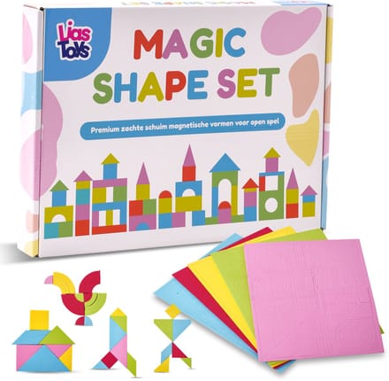 Magic Shape Set – 450+ Magnetische Foam Vormen
