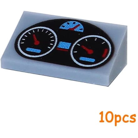Imprimé 2x2 1x1 1x2 3069 3039 Indicateurs Commandes Centre Écran Radar Clavier Motif Carreau Pente Briques de Construction Briques Ville Composant MOC black