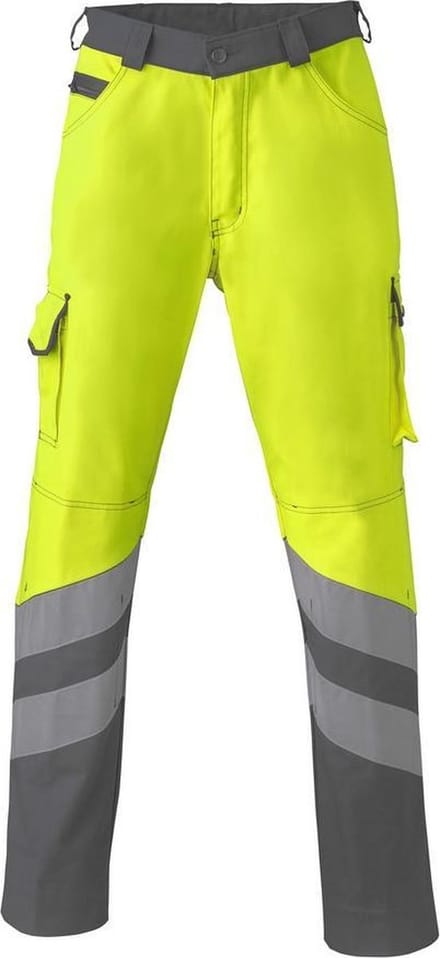 HaVeP 8704 Werkbroek Fluo Geel/Grijs maat 50