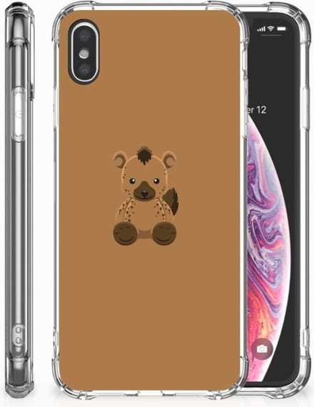 Apple iPhone Xs Max Stevig Bumper Hoesje Baby Hyena