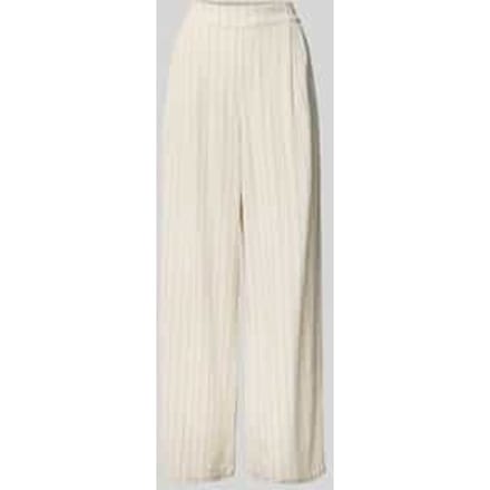 Wide leg stoffen broek met bandplooien
