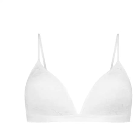 Ten Cate Basics organic cotton stretch voorgevormde bh met kant wit voor Dames | Maat 70B