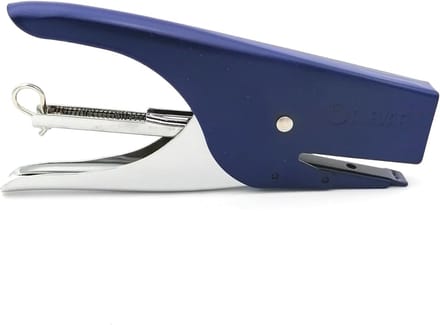 Nietmachine Metaal - Handgereedschap Bevestiger - Documenten Samenvoegen - Robuuste Constructie - 15 x 7.8 cm - Helderblauw