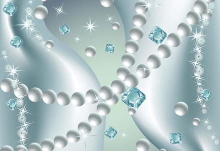 Fotobehang Pearls Gems Abstract | DEUR - 211cm x 90cm | 130g/m2 Vlies