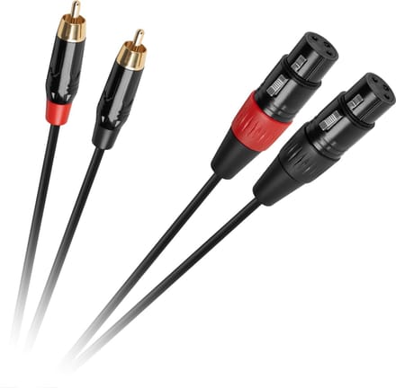 Cabletech Serie - Audiokabel - 1m - XLR tot 2RCA