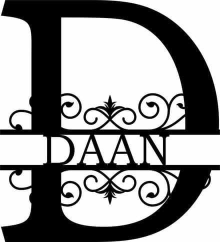 Wanddecoratie | Gepersonaliseerde letters A t/m Z - M (20cm)