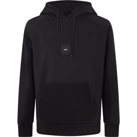 Boss Heren Snoody geribde hoodie (Zwart)