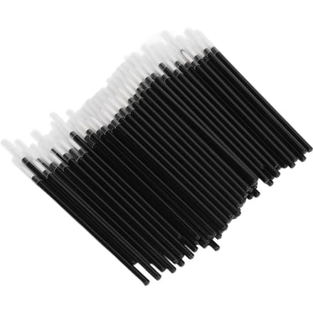 100 STUKS Zwarte Eyeliner Borstels Applicator Cosmetische Oogstaafjes voor Eyeliners Lipliners Make-up Tool black