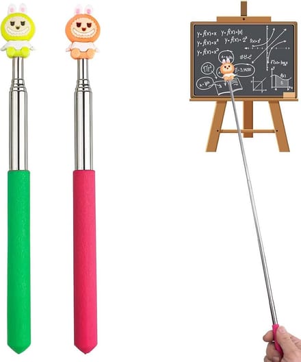 Set van 2 Telescopische Wijzers voor Docenten en Presentaties (Uitschuifbaar tot 66 cm)