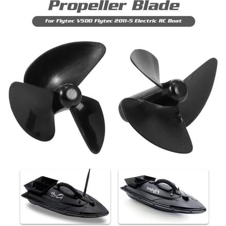 2 stuks propeller voor Flytec V500 Flytec 2011-5 elektrische RC boot 3 Blades zwart