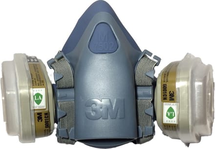 3M Halfgelaatsmasker 7502 inclusief 6001CN filters