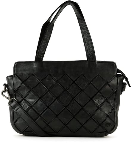 Bear Design Alice Leren Handtas - Schoudertas - Zwart