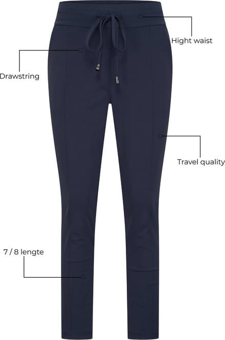 Mi Piace Travel Broek 7/8 Dames - Navy - Maat S/36 - 202024