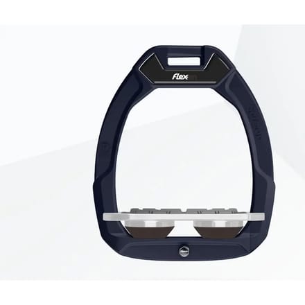 Veiligheidseindes voor paardrijden Plat Grip Blauw/Grijs/Bruin Flex-On Safe-On