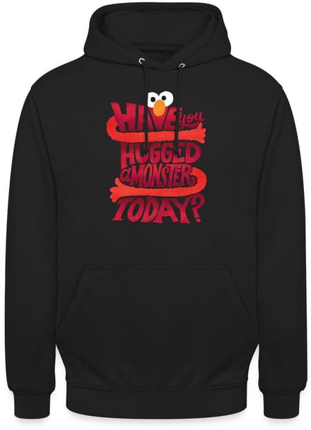 Sesamstraat Elmo Citaat Hugged A Monster Hoodie Unisex