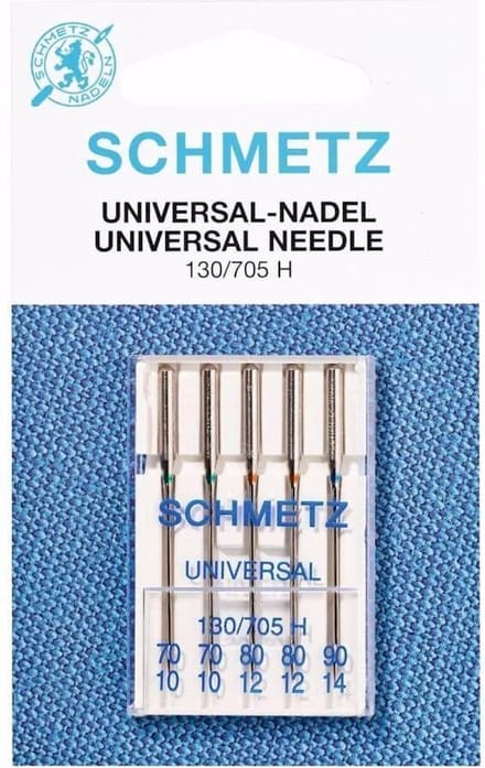 SCHMETZ UNIVERSEEL NAAIMACHINE-NAALDEN ASSORTIMENT 70-90, PER PAKJE.